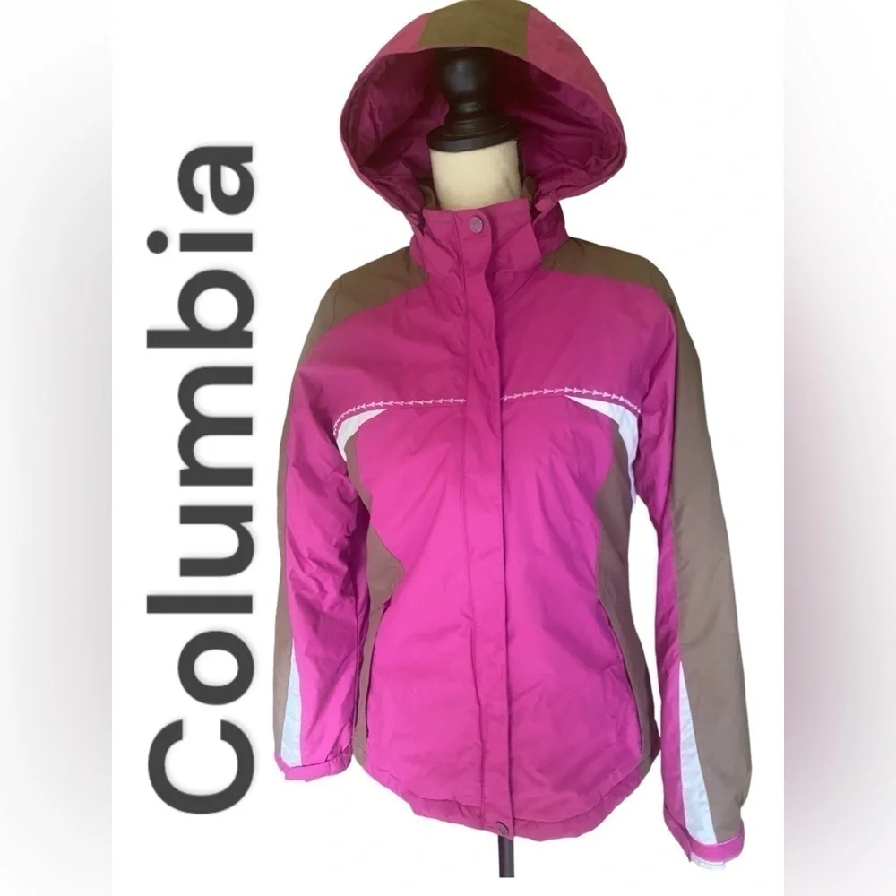 Columbia-Small Women’s Windy Ridge Winter Snow/Ski Jacket fuchsia/brown. VG cond - Picture 6 of 16